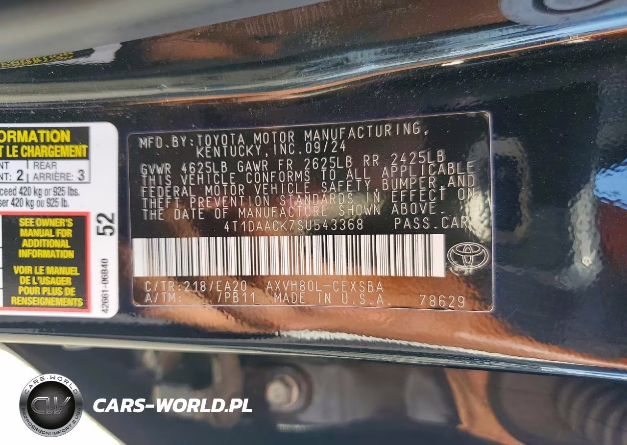 2025 Toyota Camry Se VIN:4T1DAACK7SU543368 - 12