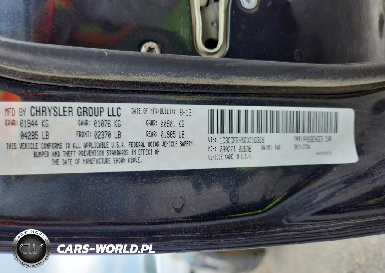 2013 Dodge Dart Sxt VIN:1C3CDFBH5DD316665 - 12