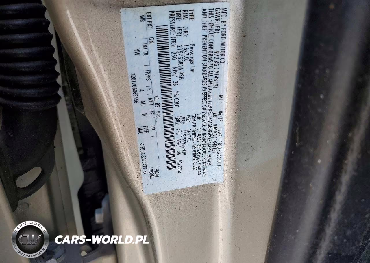 2017 Ford Focus Se VIN:1FADP3F26HL296844 - 12