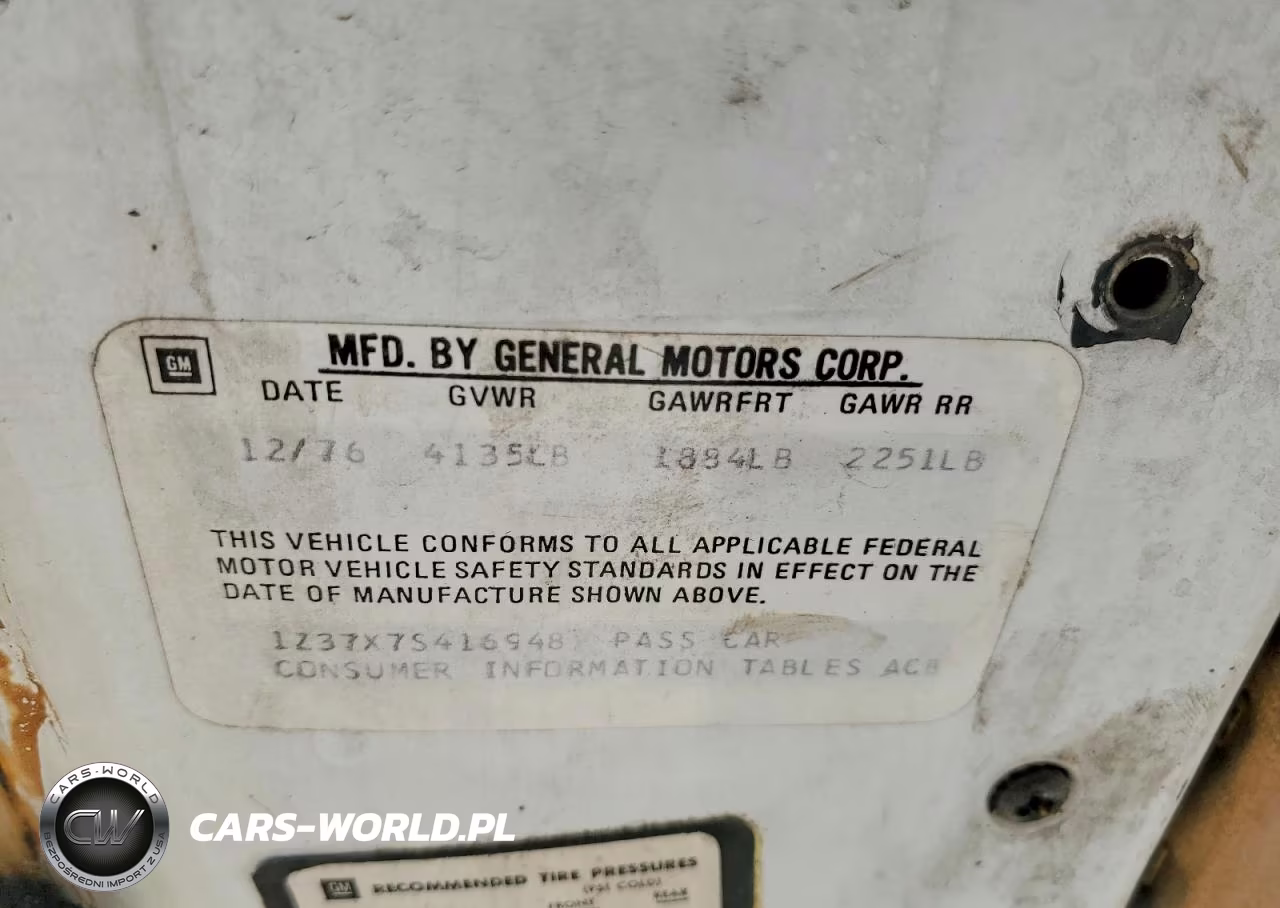 1977 Chevrolet Corvette 3 VIN:1Z37X7S416948 - 12