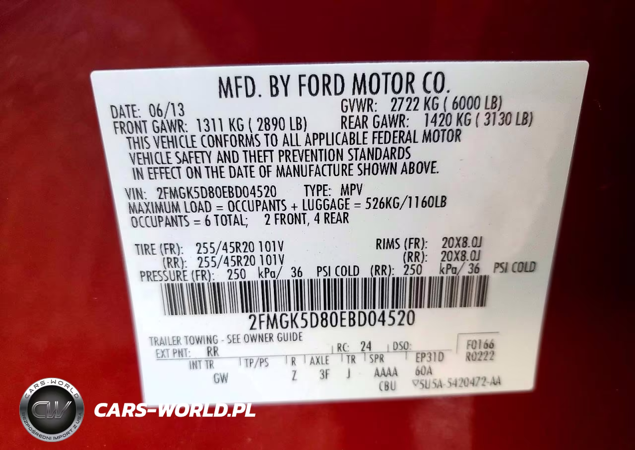 2014 Ford Flex Limited VIN:2FMGK5D80EBD04520 - 13