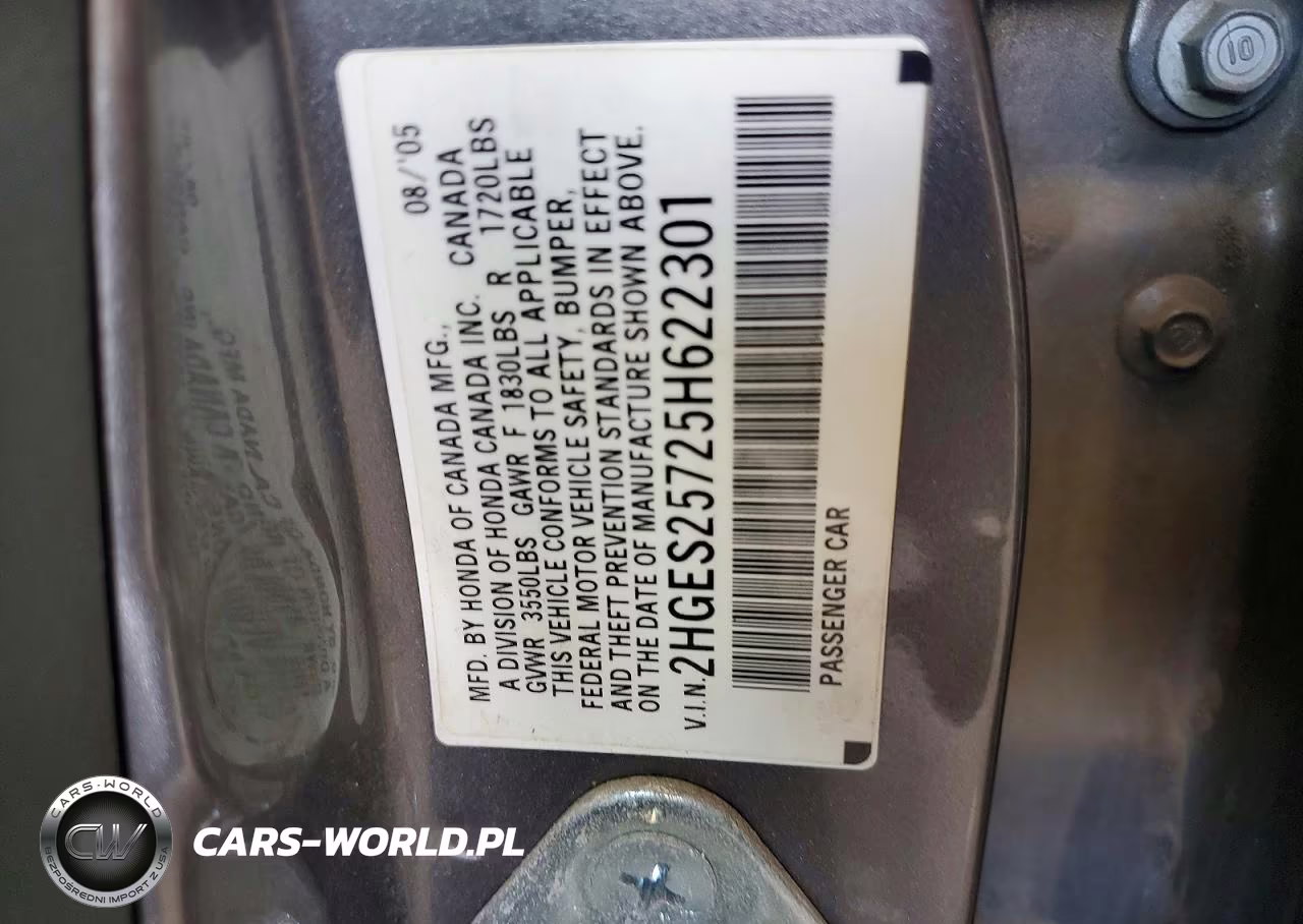 2005 Honda Civic Ex VIN:2HGES25725H622301 - 12