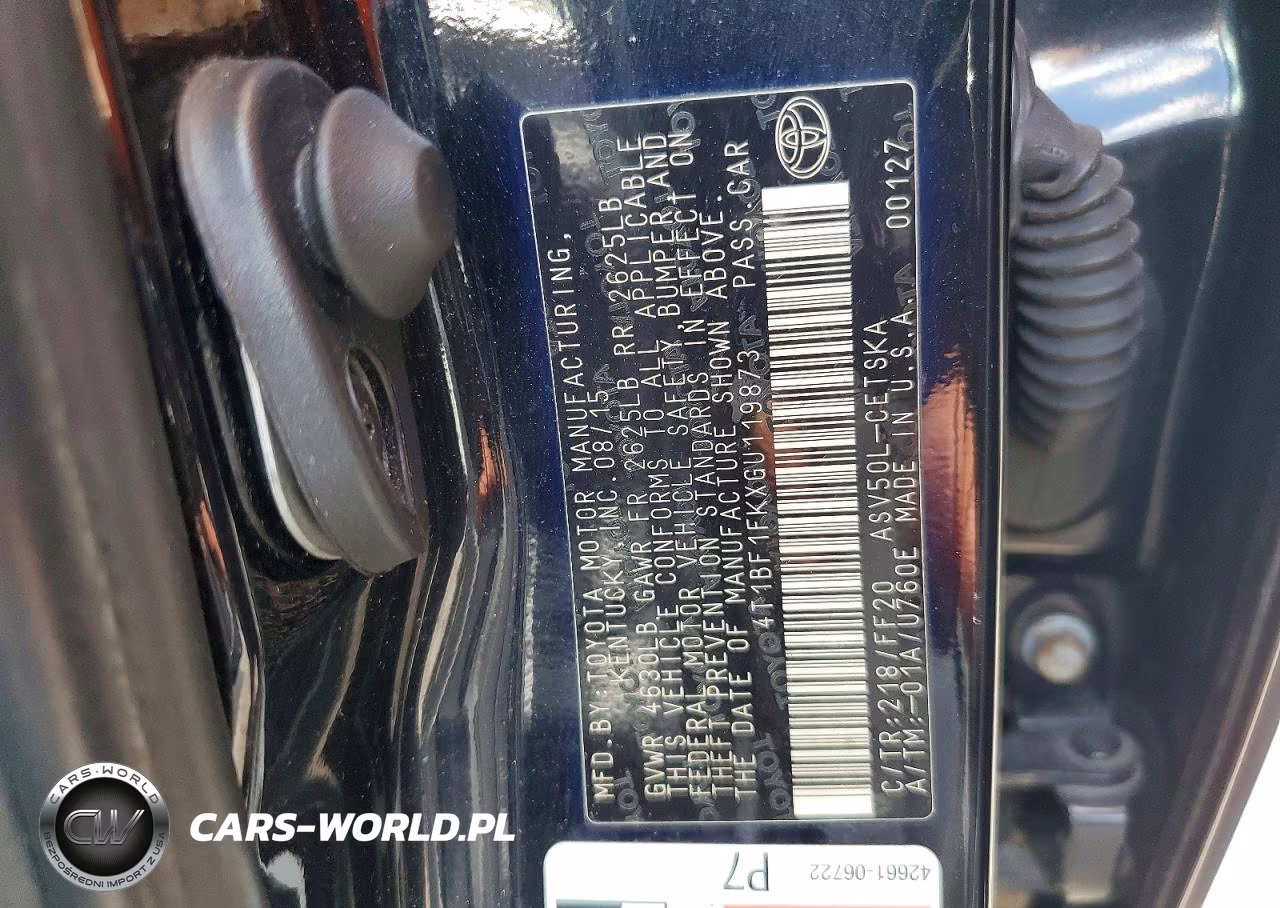 2016 Toyota Camry Se VIN:4T1BF1FKXGU119873 - 12