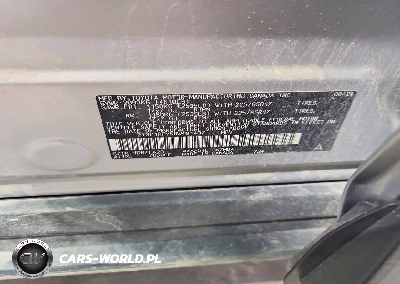 2024 Toyota Rav4 Xle VIN:2T3P1RFV5RW481407 - 13