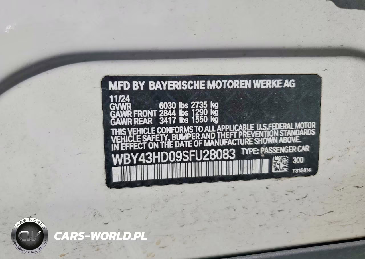 2025 BMW I4 xDrive 40 VIN:WBY43HD09SFU28083 - 13