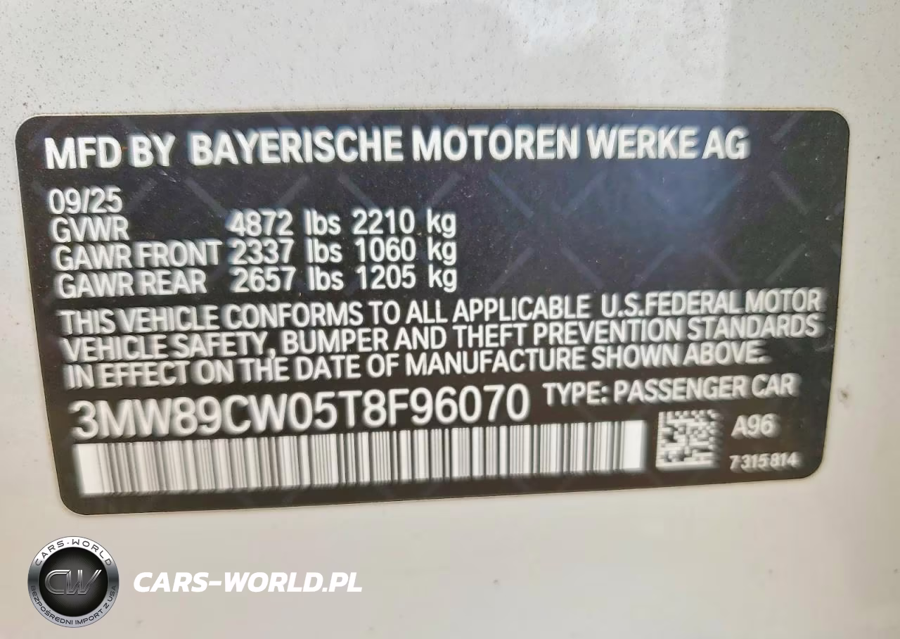 2026 BMW 330Xi VIN:3MW89CW05T8F96070 - 12