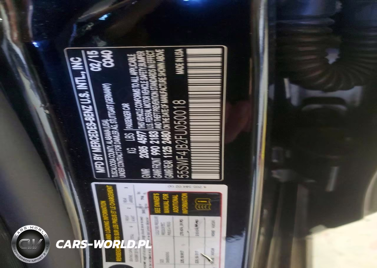 2015 Mercedes-Benz C 300 VIN:55SWF4JB2FU050018 - 12