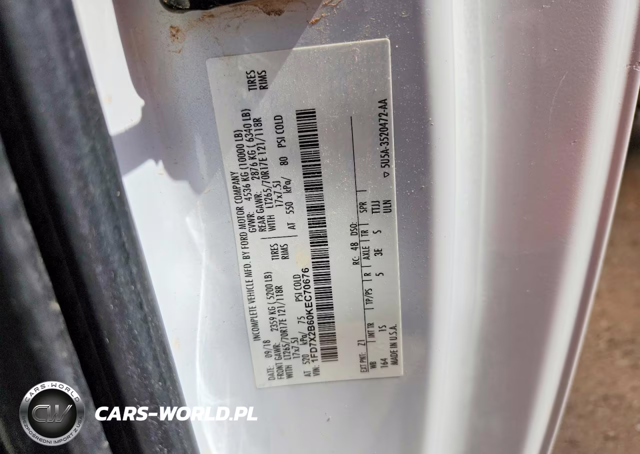 2019 Ford F250 Super Duty VIN:1FD7X2B60KEC70676 - 12