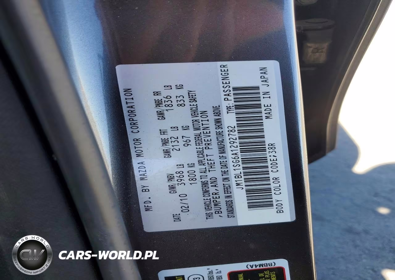 2010 Mazda 3 I VIN:JM1BL1SG6A1292782 - 12