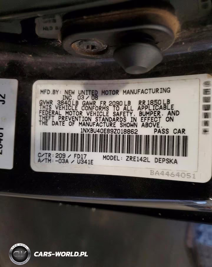 2009 Toyota Corolla VIN:1NXBU40E89Z018862 - 12