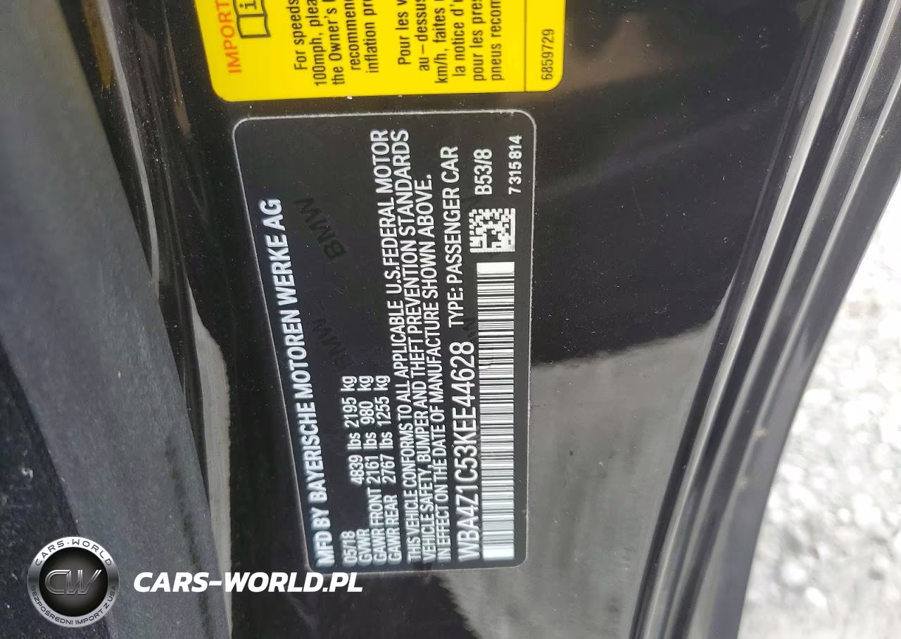 2019 BMW 430I VIN:WBA4Z1C53KEE44628 - 12