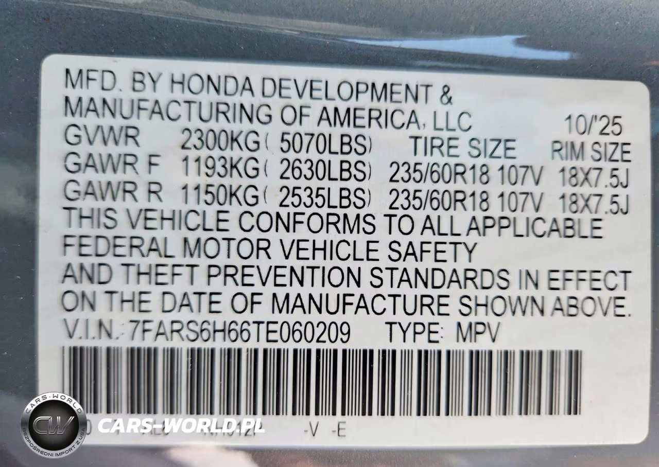 2026 Honda Cr-V Trailsport VIN:7FARS6H66TE060209 - 14