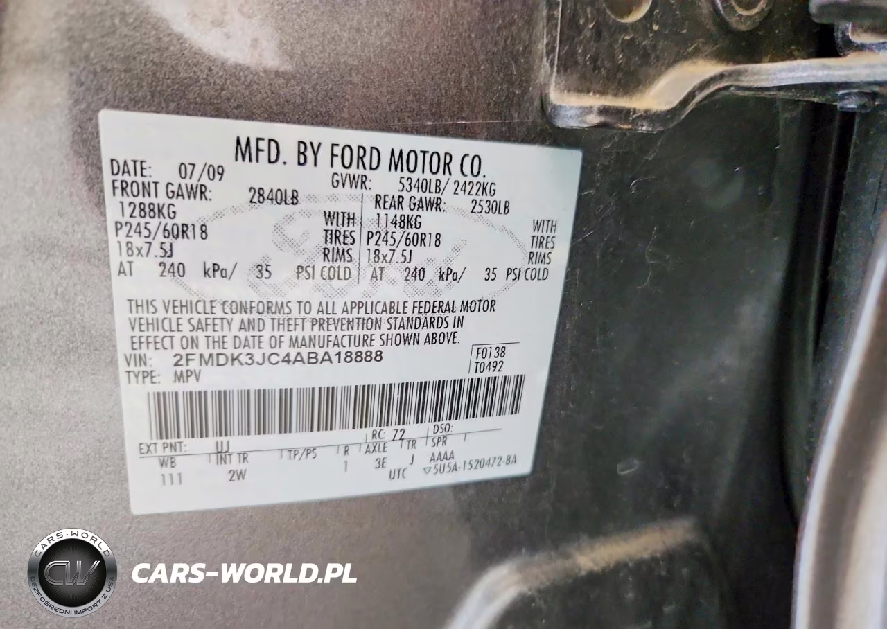 2010 Ford Edge Sel VIN:2FMDK3JC4ABA18888 - 13