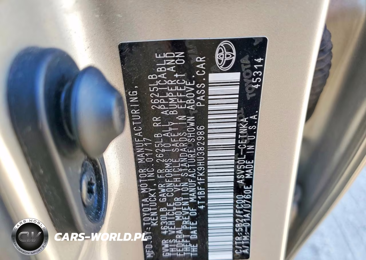 2017 Toyota Camry Le VIN:4T1BF1FK9HU382986 - 12