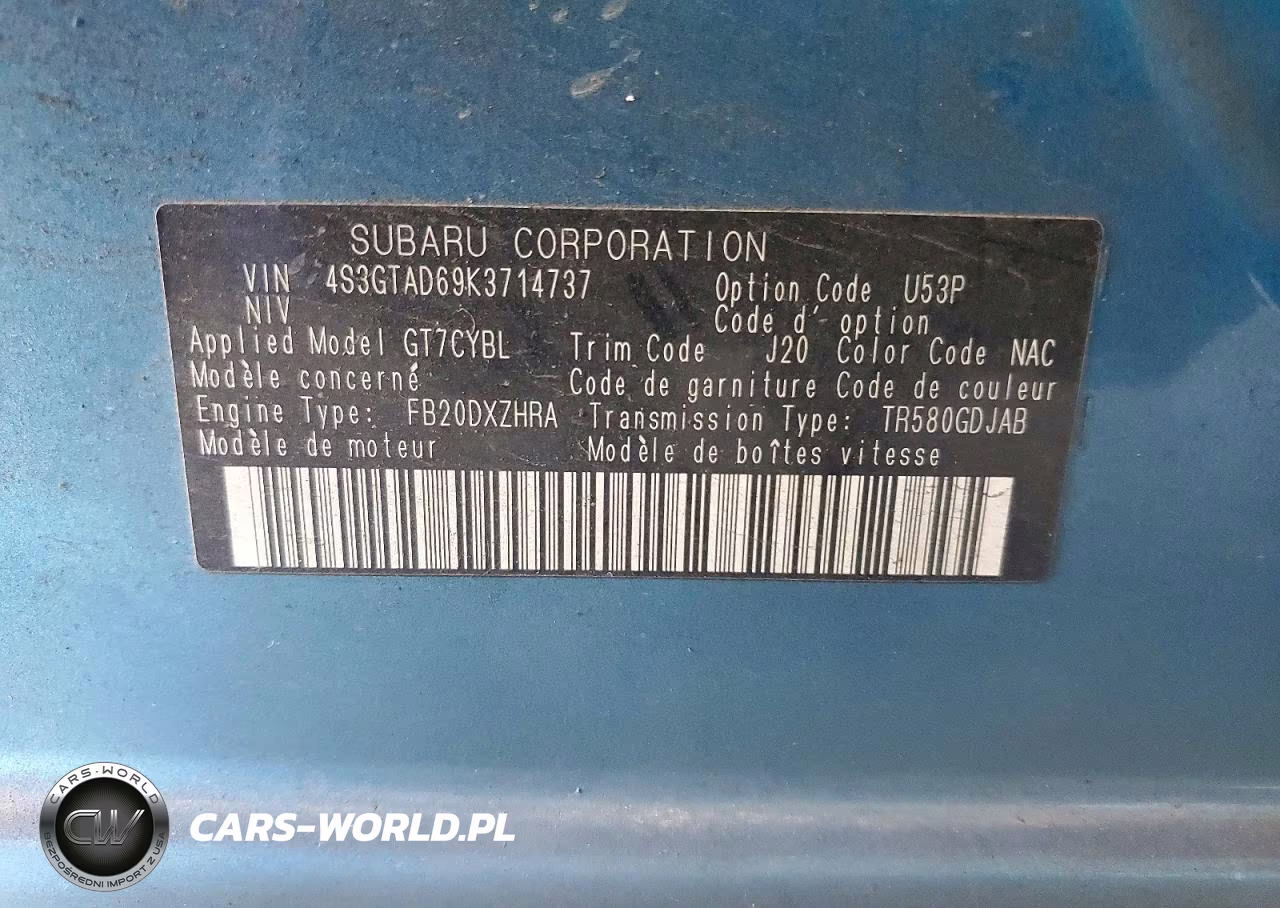 2019 Subaru Impreza Premium VIN:4S3GTAD69K3714737 - 12
