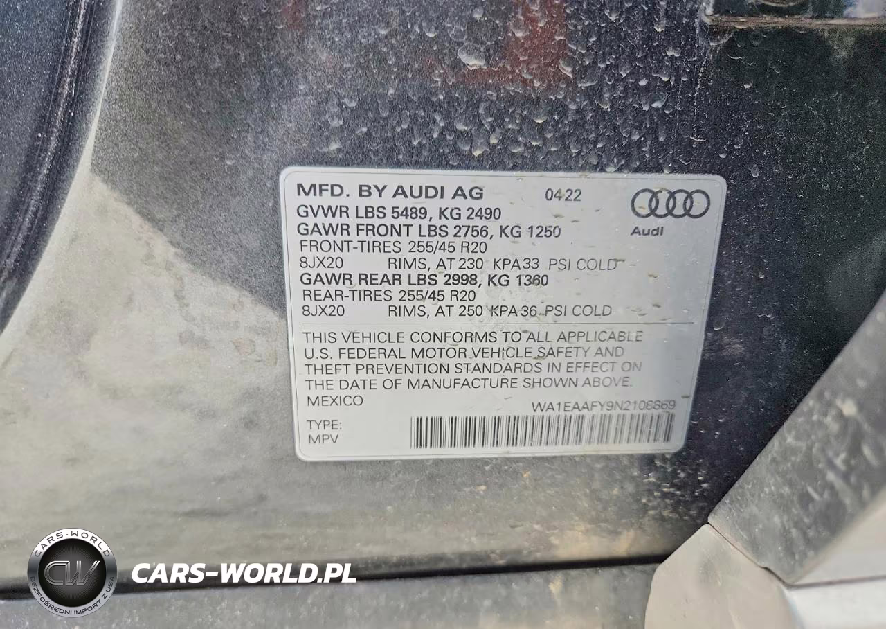 2022 Audi Q5 Premium Plus 45 VIN:WA1EAAFY9N2108869 - 13