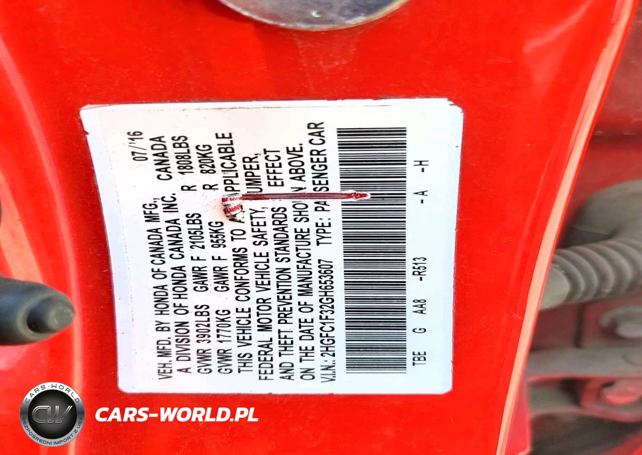 2016 Honda Civic Ex VIN:2HGFC1F32GH653607 - 13