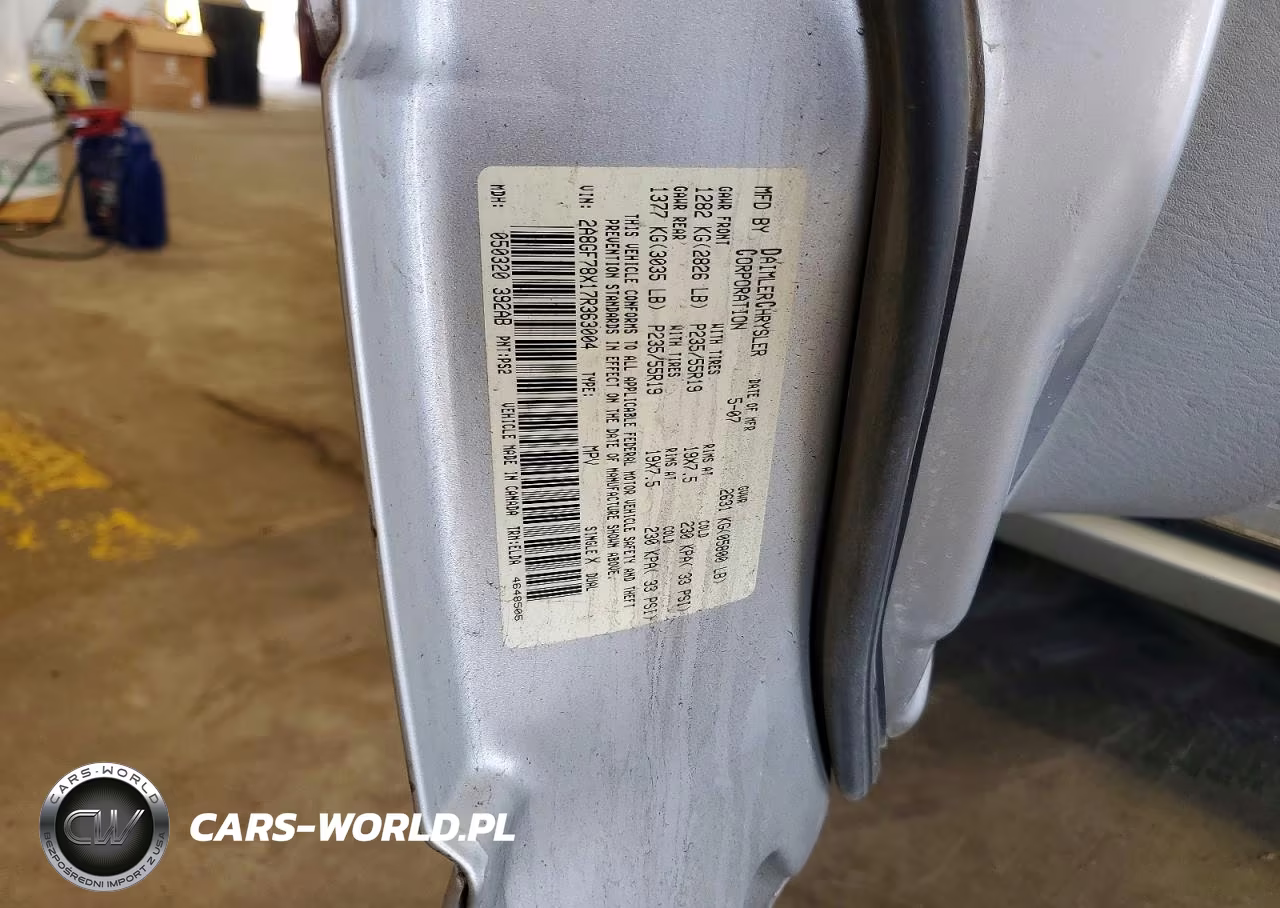 2007 Chrysler Pacifica Limited VIN:2A8GF78X17R363004 - 13