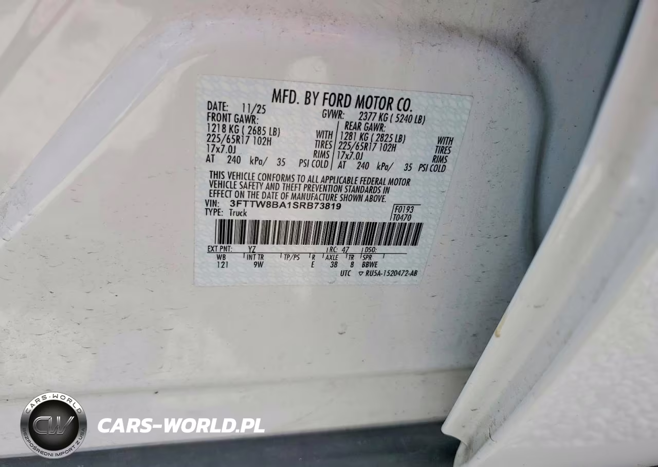 2025 Ford Maverick Xl VIN:3FTTW8BA1SRB73819 - 12