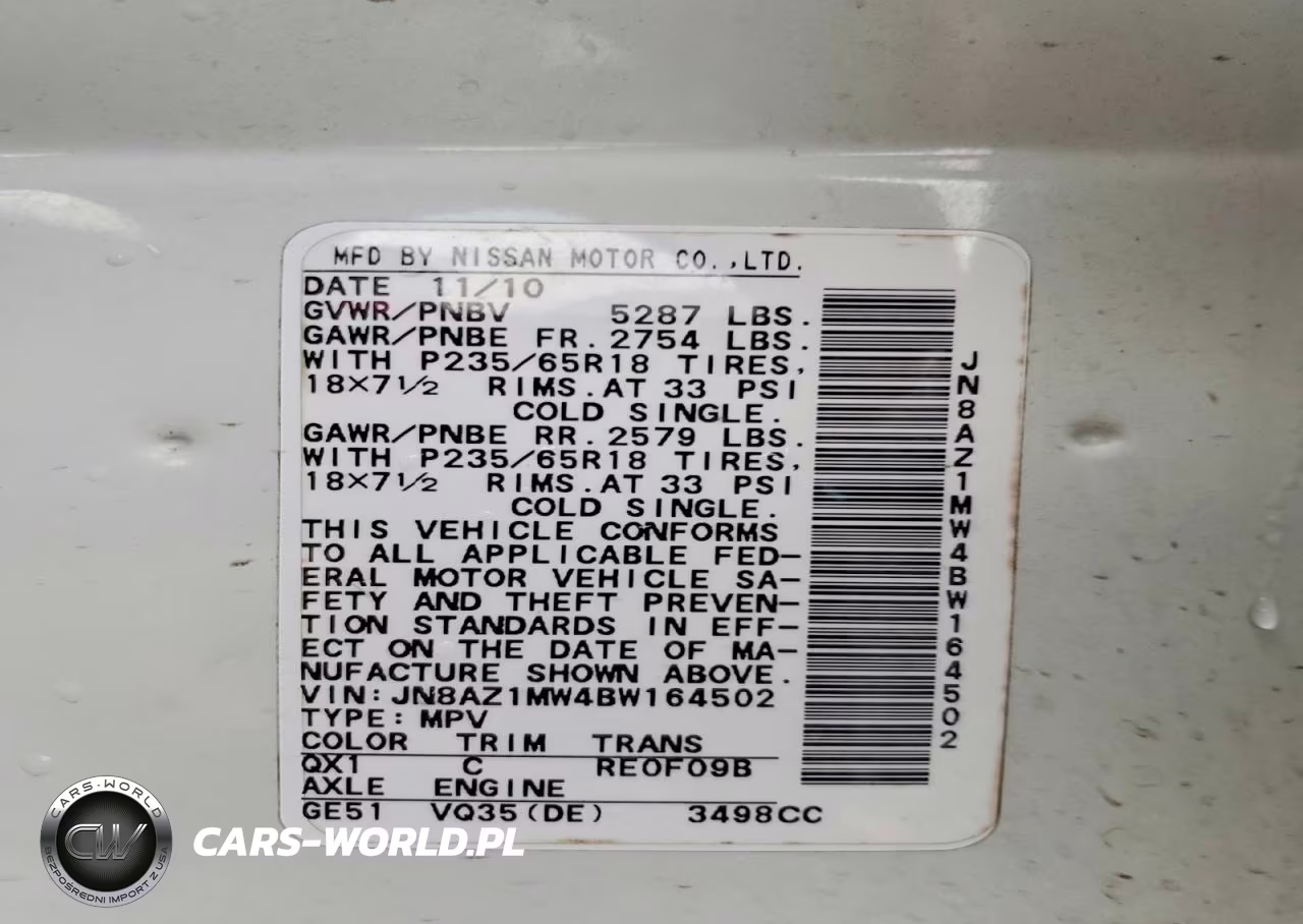 2011 Nissan Murano VIN:JN8AZ1MW4BW164502 - 13