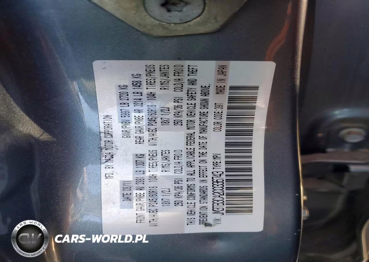 2012 Mazda Cx-9 VIN:JM3TB3CA2C0336743 - 13