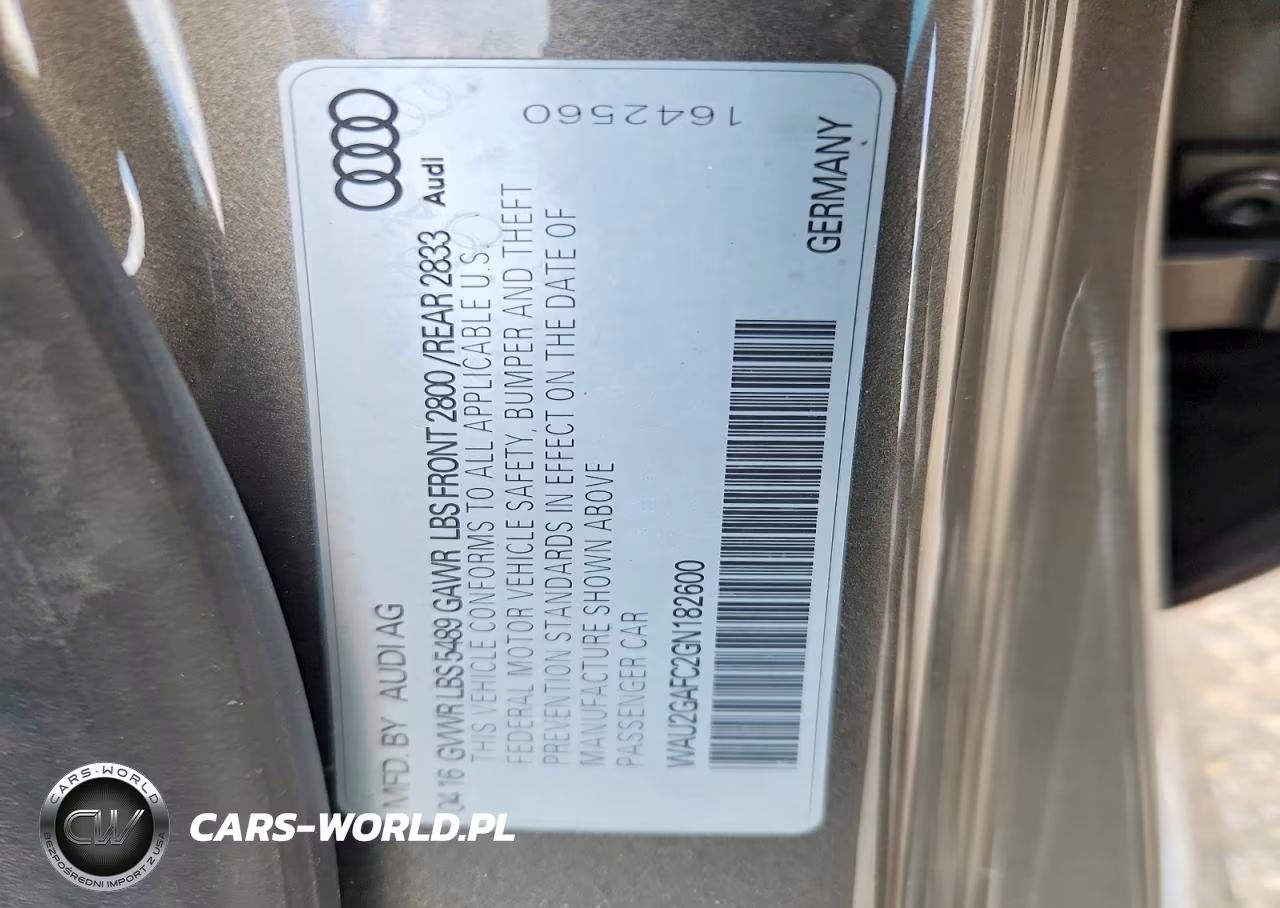 2016 Audi A7 Prestige VIN:WAU2GAFC2GN182600 - 12