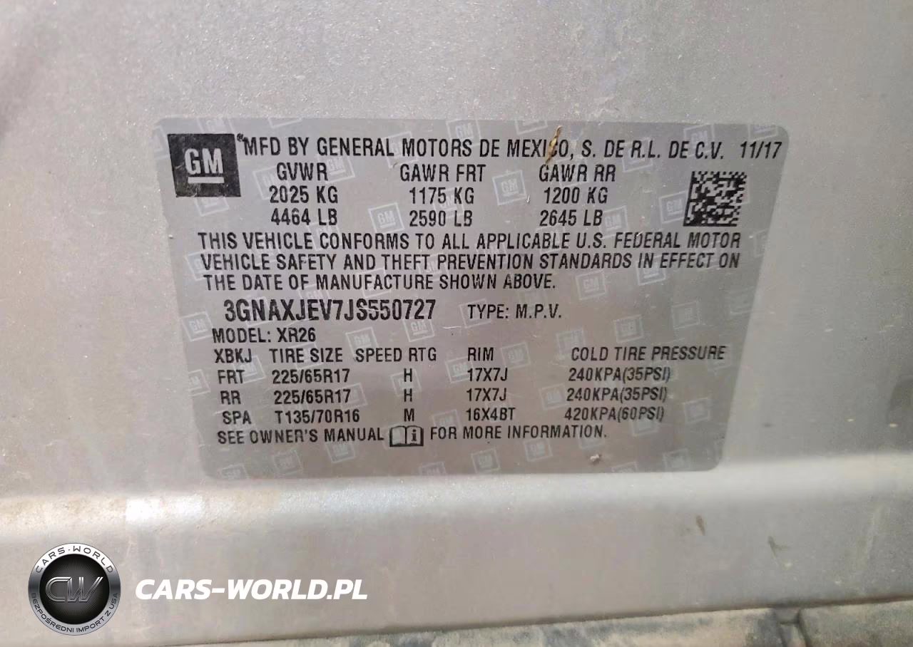 2018 Chevrolet Equinox Lt VIN:3GNAXJEV7JS550727 - 14