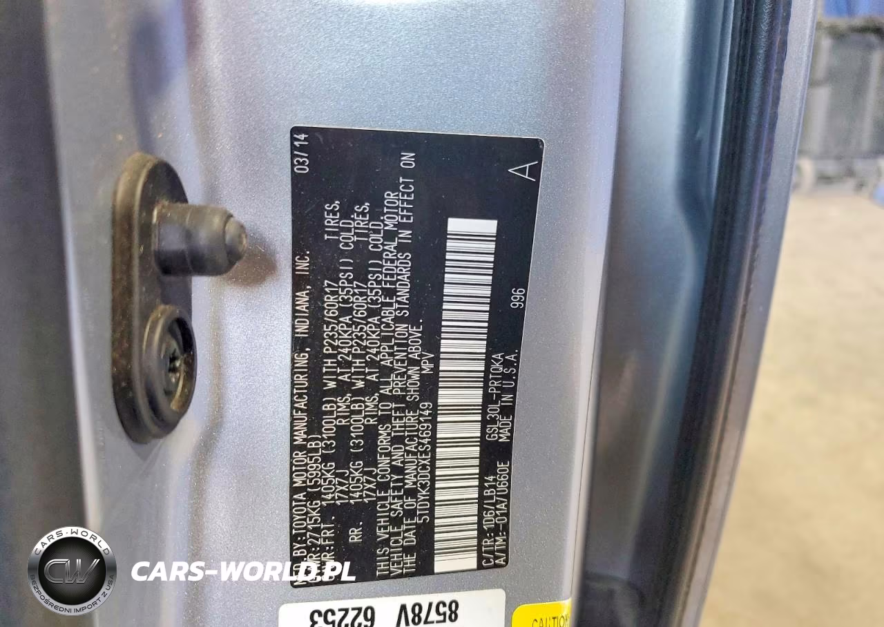 2014 Toyota Sienna Xle 8-Passenger VIN:5TDYK3DCXES469149 - 13