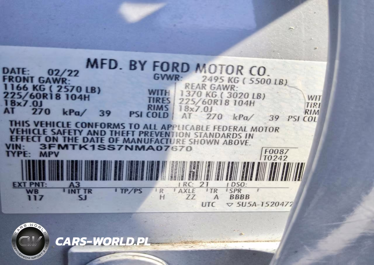 2022 Ford Mustang Mach-E Select VIN:3FMTK1SS7NMA07670 - 13