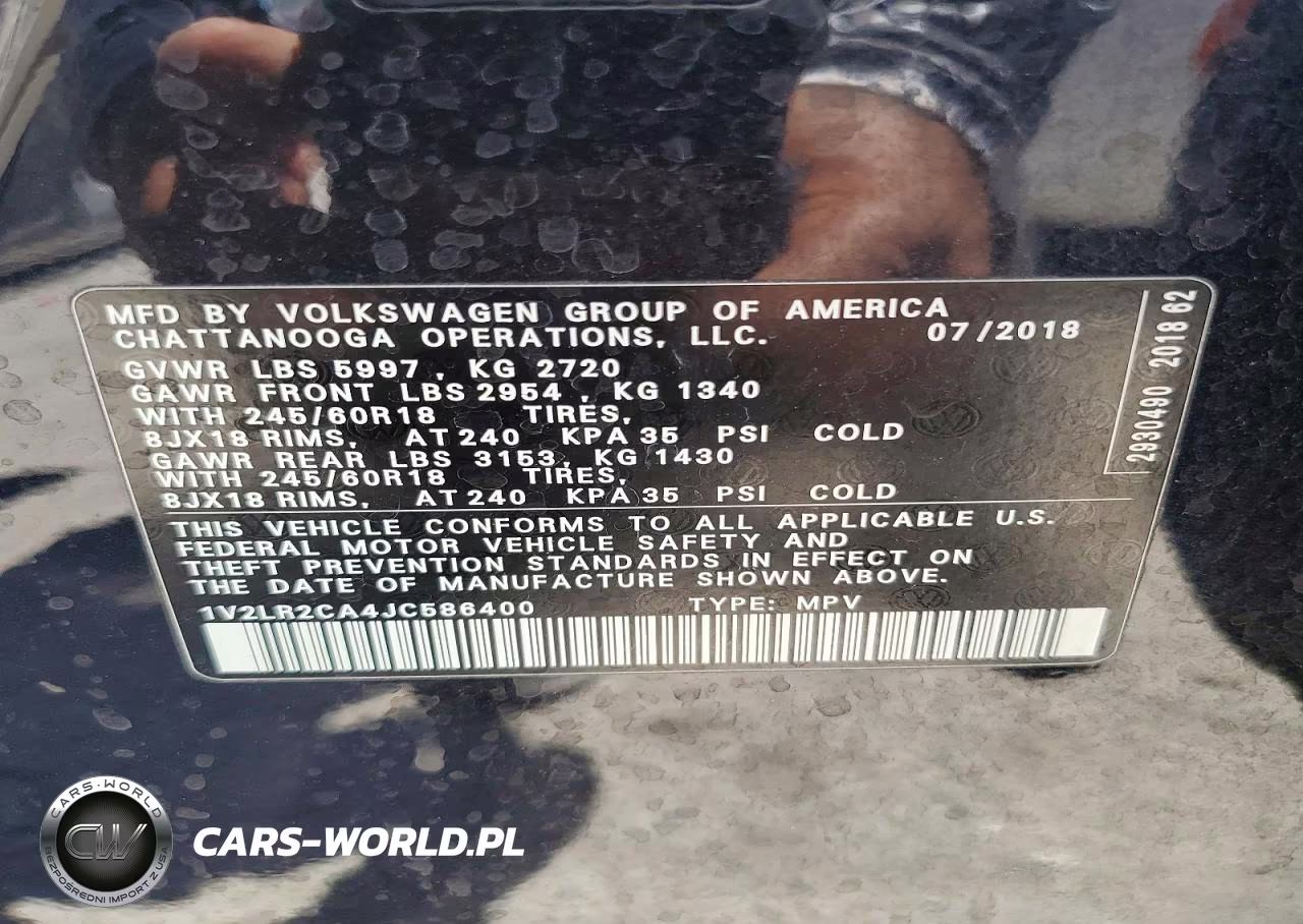 2018 Volkswagen Atlas Se VIN:1V2LR2CA4JC586400 - 13