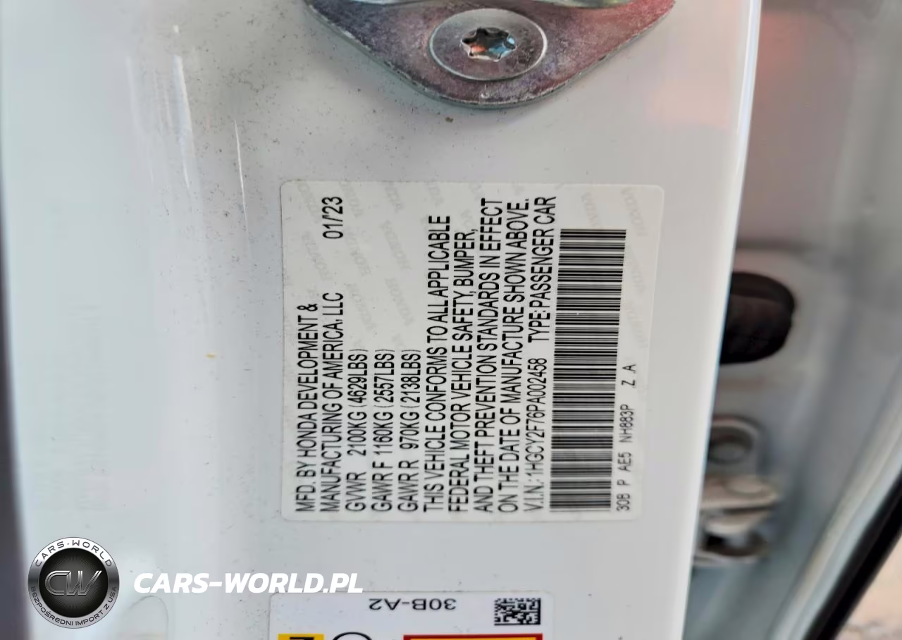 2023 Honda Accord Hybrid Sport-L VIN:1HGCY2F76PA002458 - 12