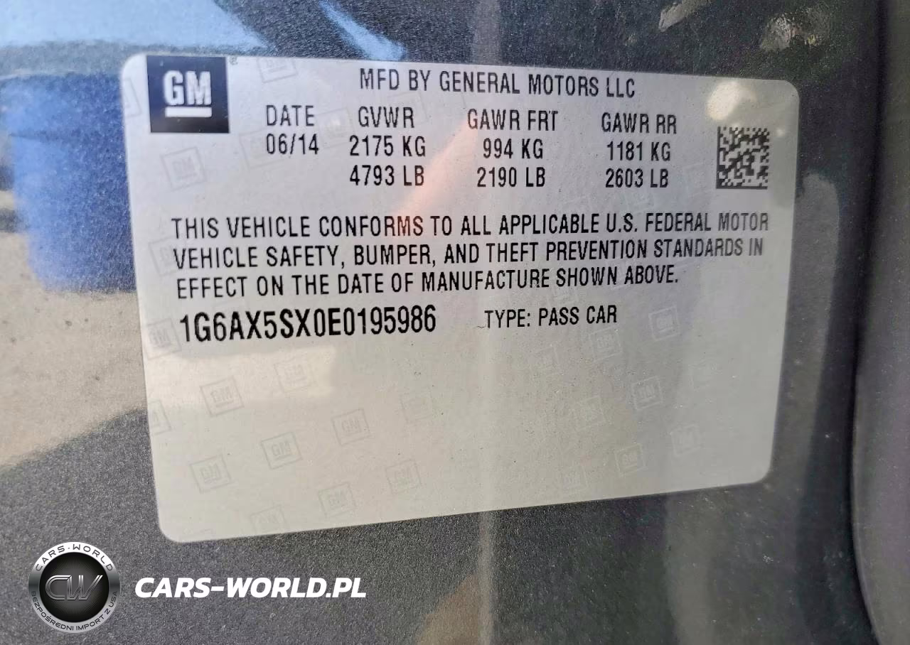 2014 Cadillac Cts Luxury Collection VIN:1G6AX5SX0E0195986 - 12
