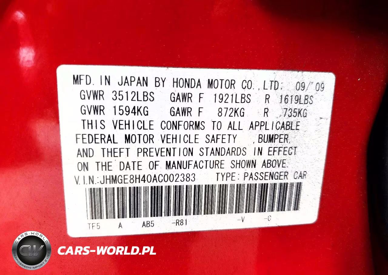2010 Honda Fit Sport VIN:JHMGE8H40AC002383 - 12