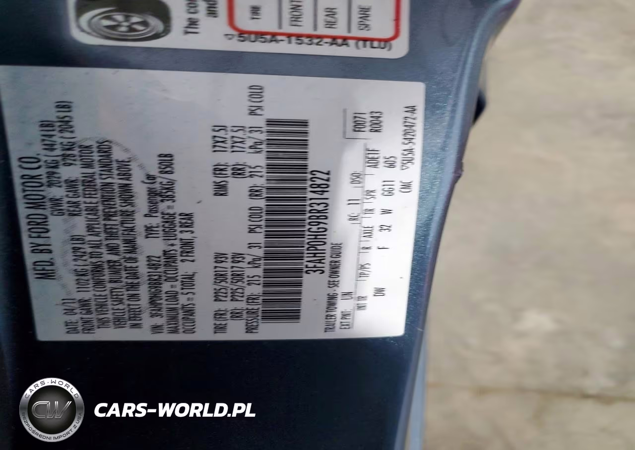 2011 Ford Fusion Se VIN:3FAHP0HG9BR314822 - 12