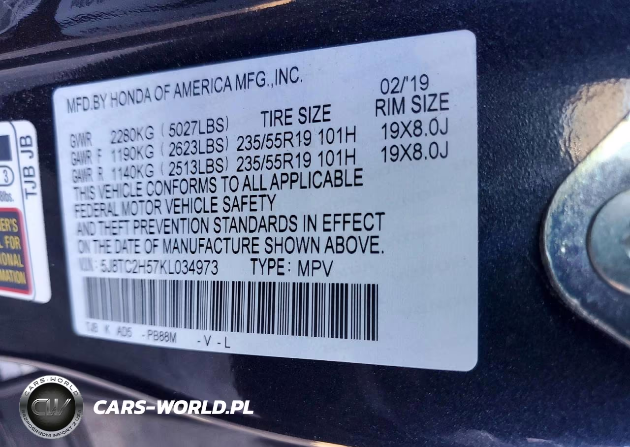 2019 Acura Rdx Technology VIN:5J8TC2H57KL034973 - 13