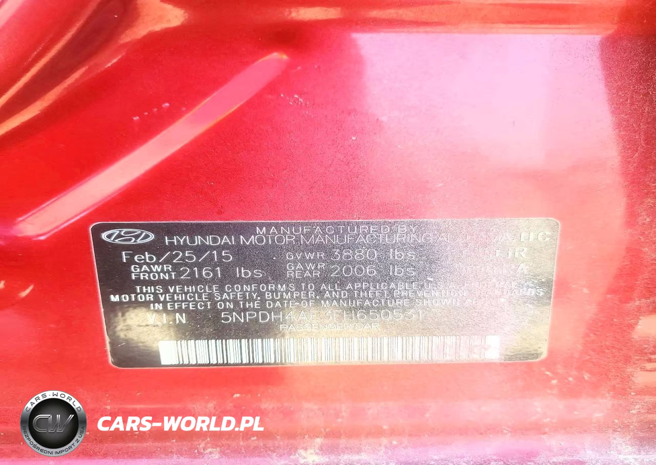 2015 Hyundai Elantra Se VIN:5NPDH4AE3FH650531 - 12