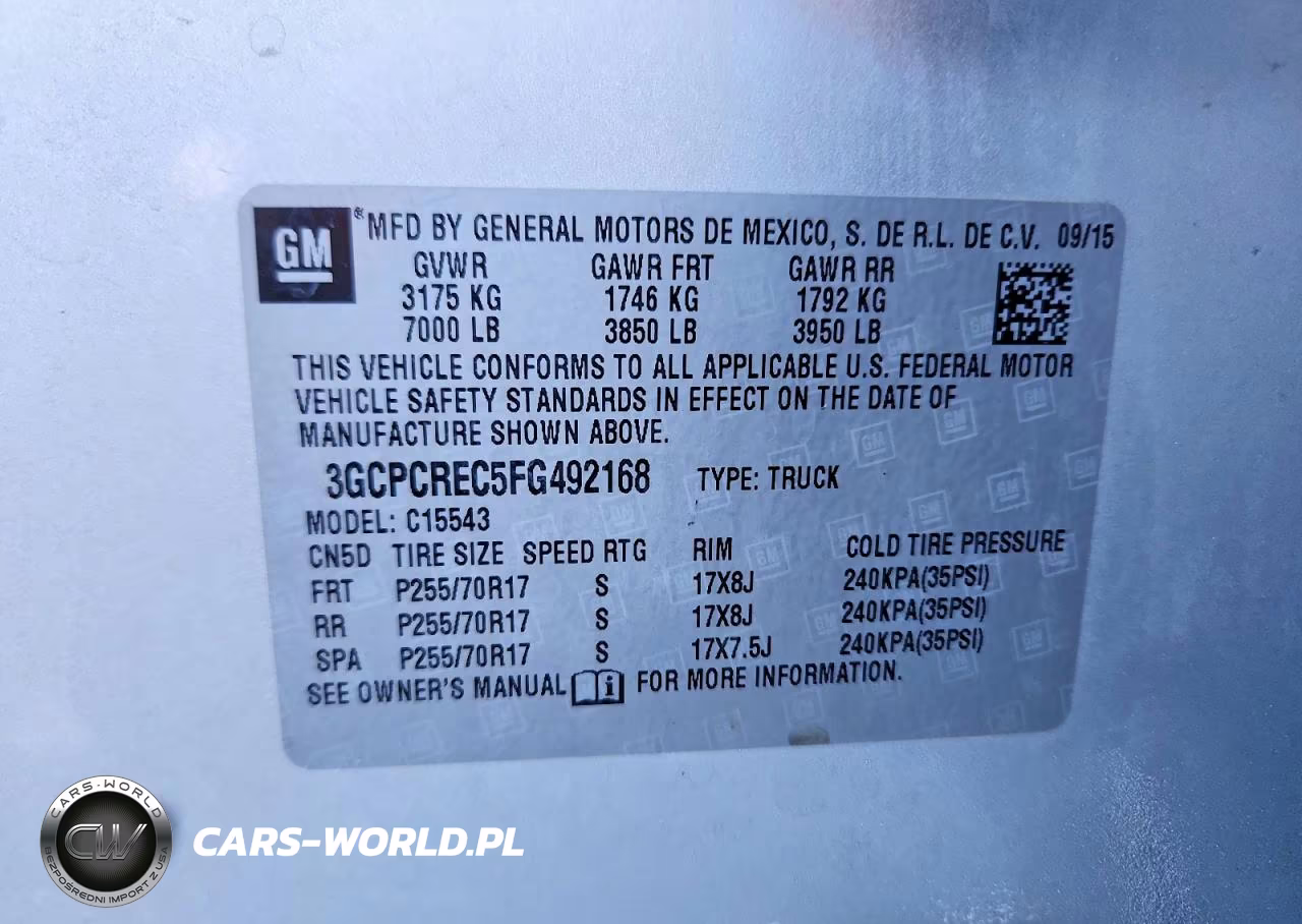 2015 Chevrolet Silverado C1500 Lt VIN:3GCPCREC5FG492168 - 12