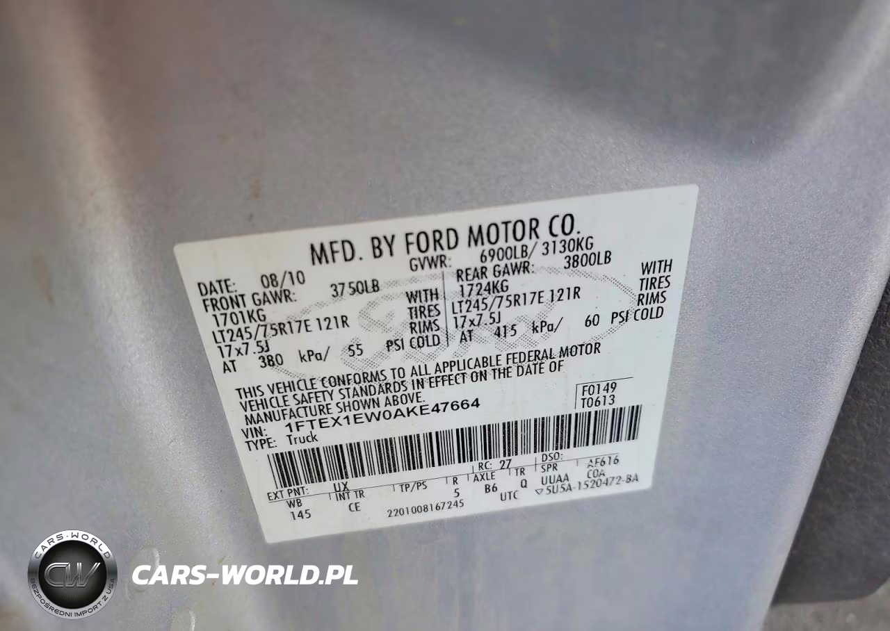 2010 Ford F150 Super Cab VIN:1FTEX1EW0AKE47664 - 12