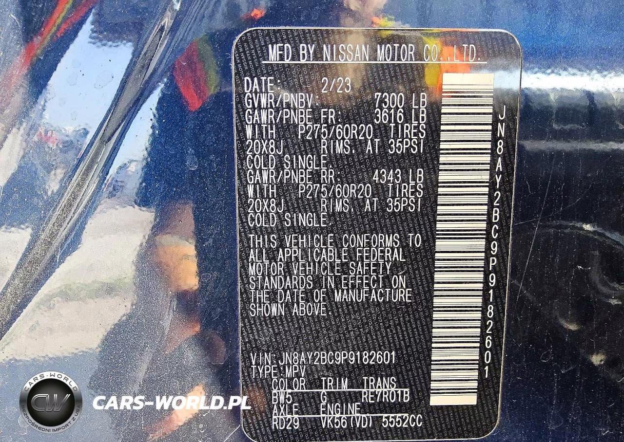 2023 Nissan Armada Sl VIN:JN8AY2BC9P9182601 - 14