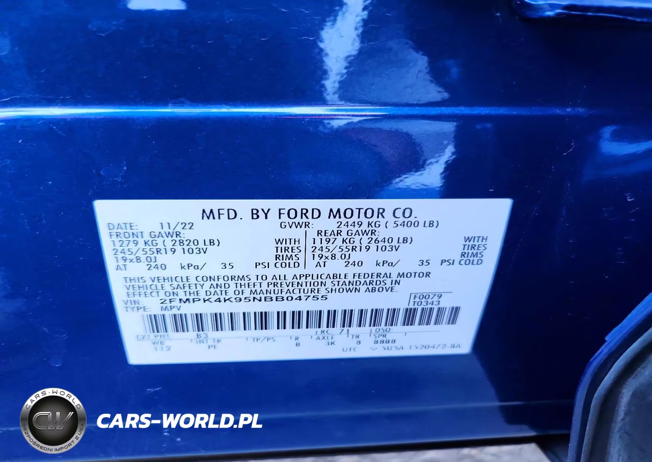 2022 Ford Edge Titanium VIN:2FMPK4K95NBB04755 - 12