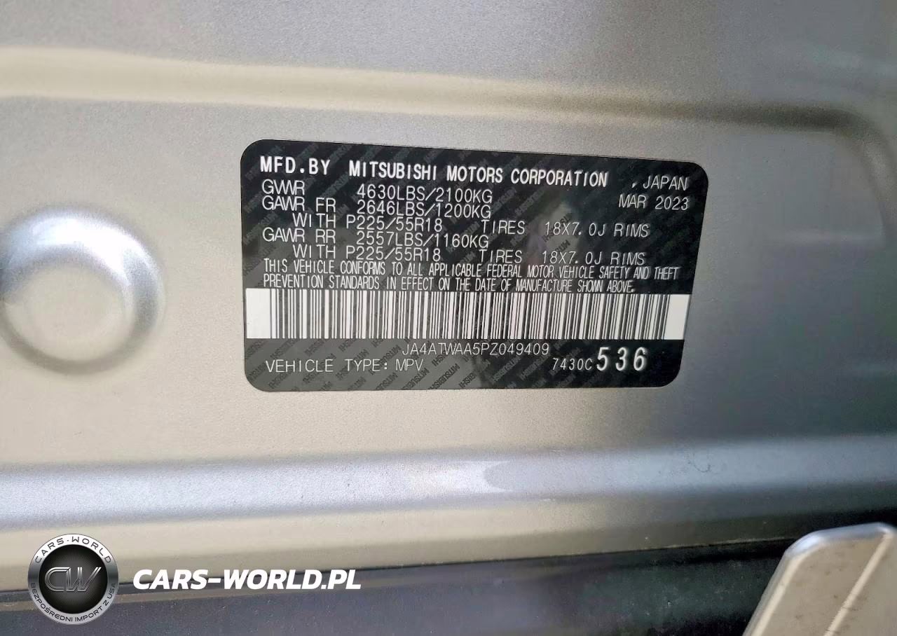 2023 Mitsubishi Eclipse Cross Se VIN:JA4ATWAA5PZ049409 - 12