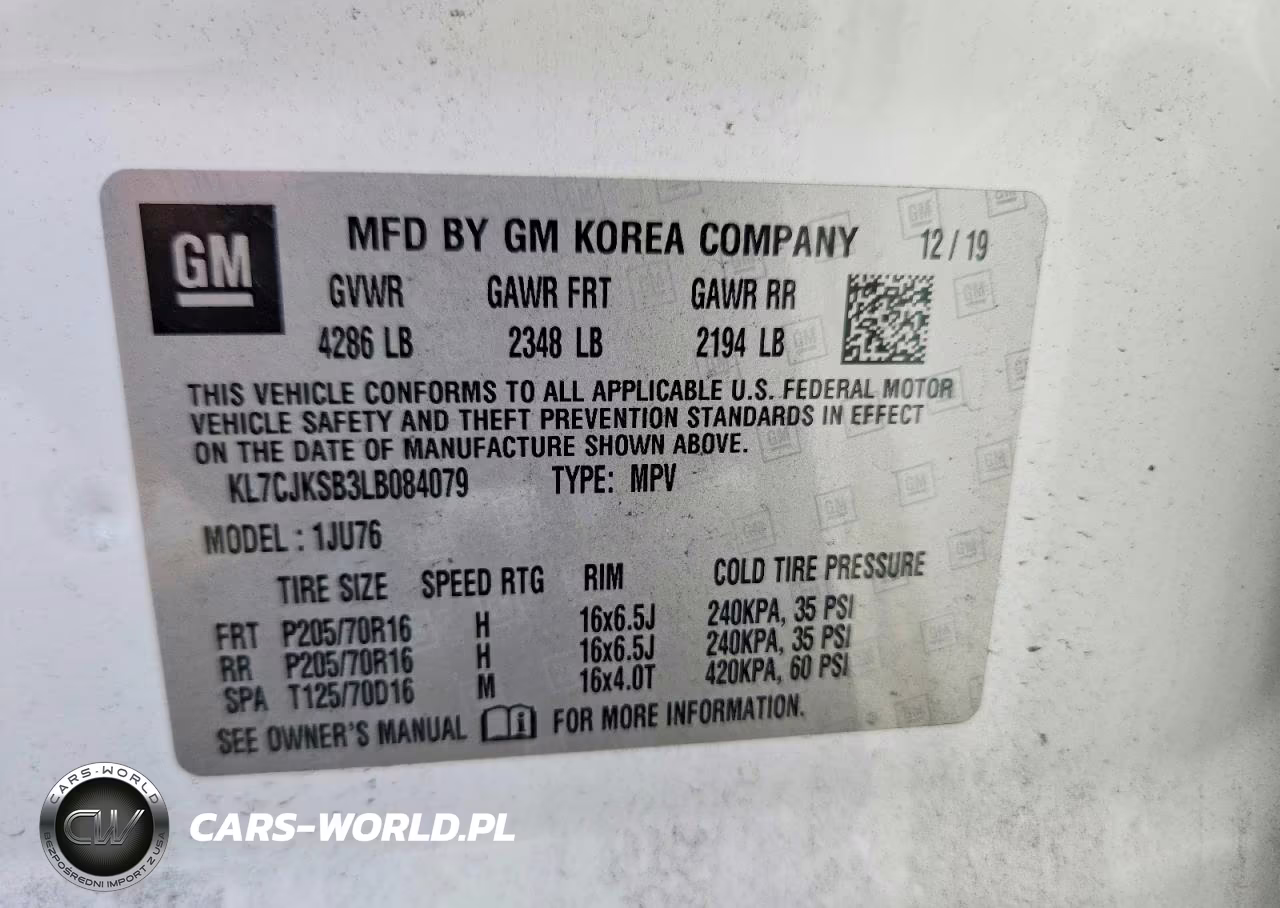 2020 Chevrolet Trax Ls VIN:KL7CJKSB3LB084079 - 13