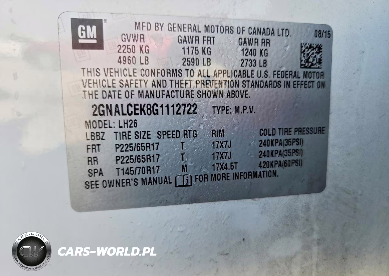 2016 Chevrolet Equinox Lt VIN:2GNALCEK8G1112722 - 13