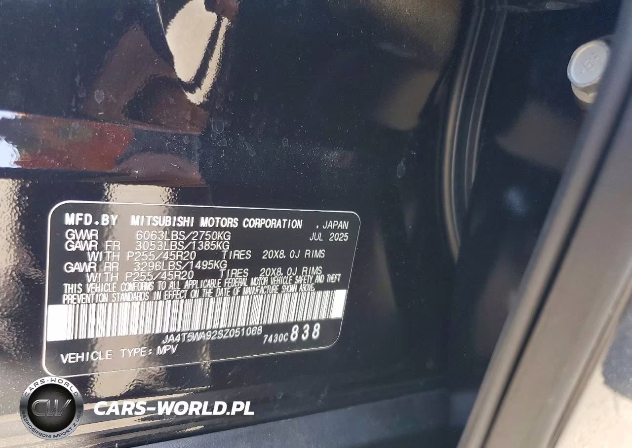 2025 Mitsubishi Outlander Sel VIN:JA4T5WA92SZ051068 - 12