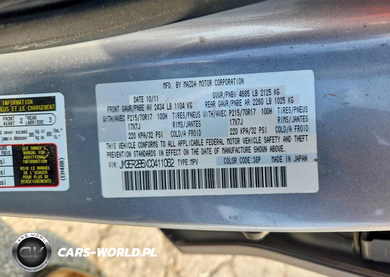 2012 Mazda Cx-7 VIN:JM3ER2B5XC0411062 - 13