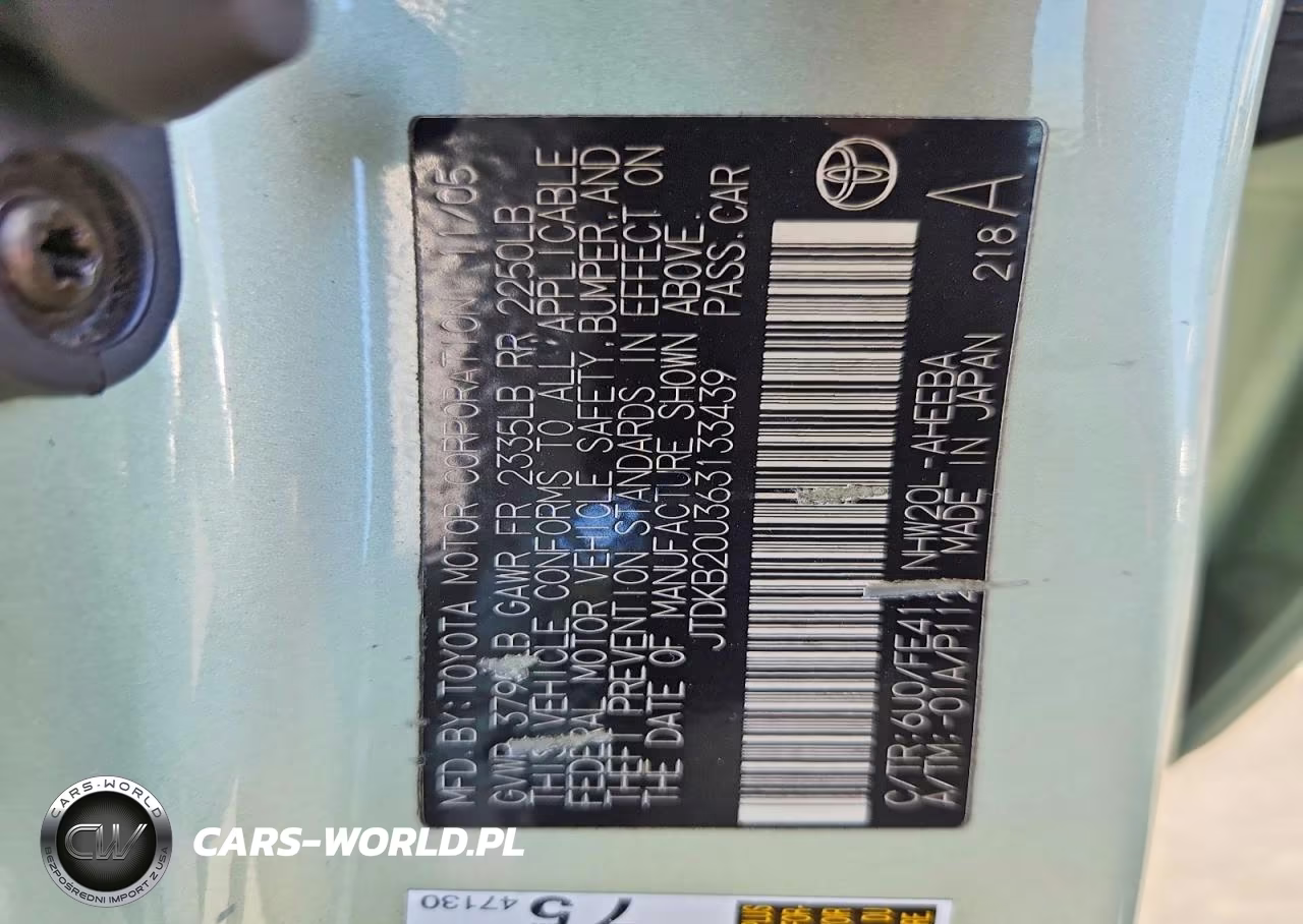 2006 Toyota Prius Base VIN:JTDKB20U363133439 - 12