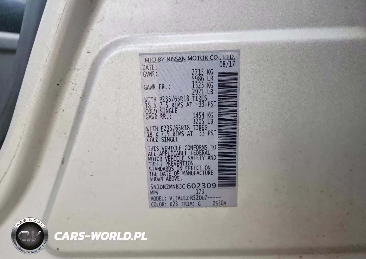 2018 Nissan Pathfinder Sv VIN:5N1DR2MN8JC602309 - 13