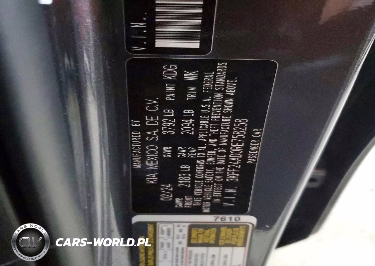2024 Kia Forte Lxs VIN:3KPF24AD0RE758258 - 13
