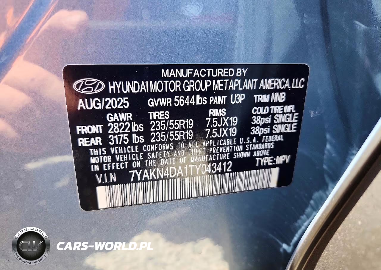2026 Hyundai Ioniq 5 Sel VIN:7YAKN4DA1TY043412 - 12