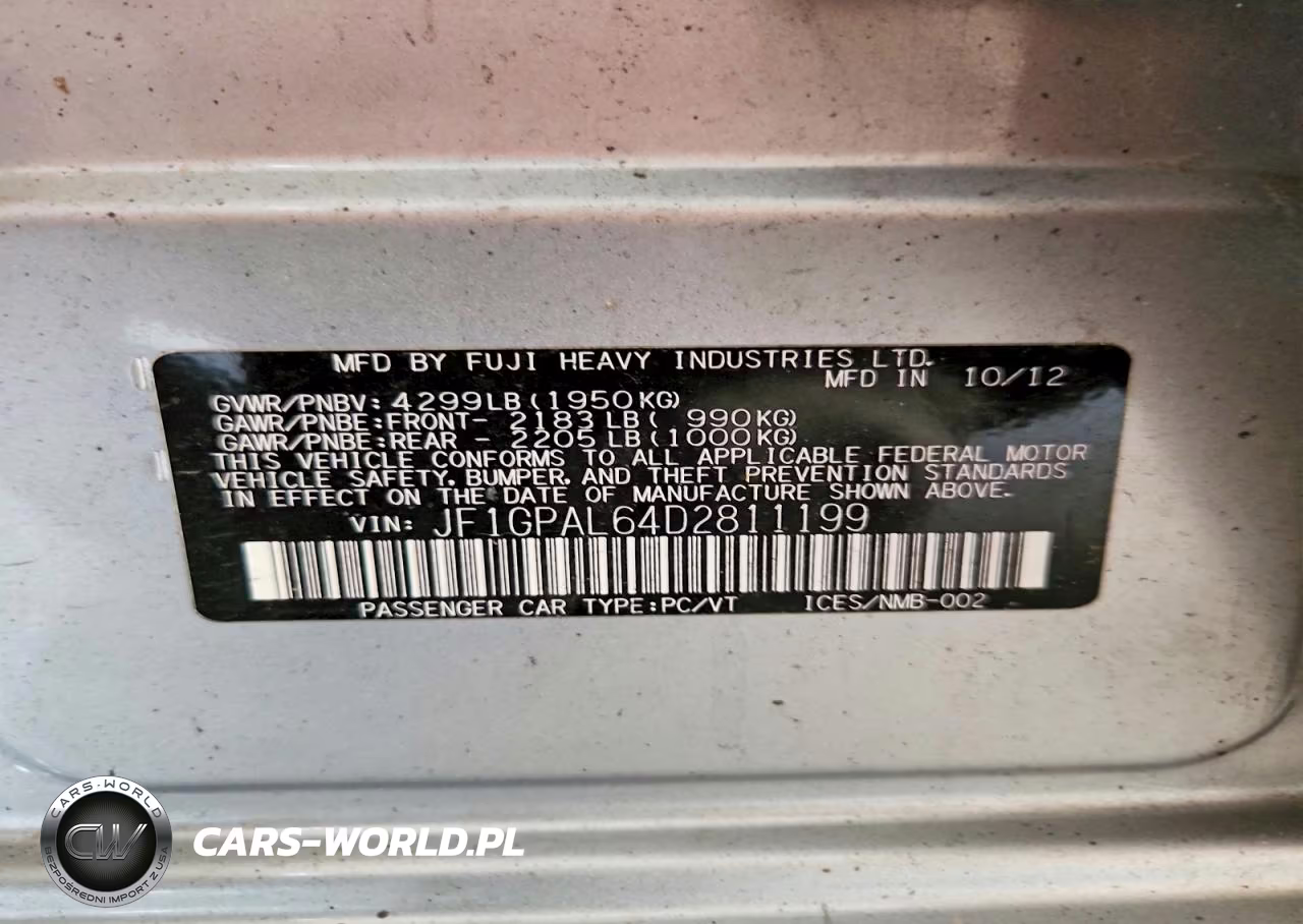 2013 Subaru Impreza Sport Premium VIN:JF1GPAL64D2811199 - 12